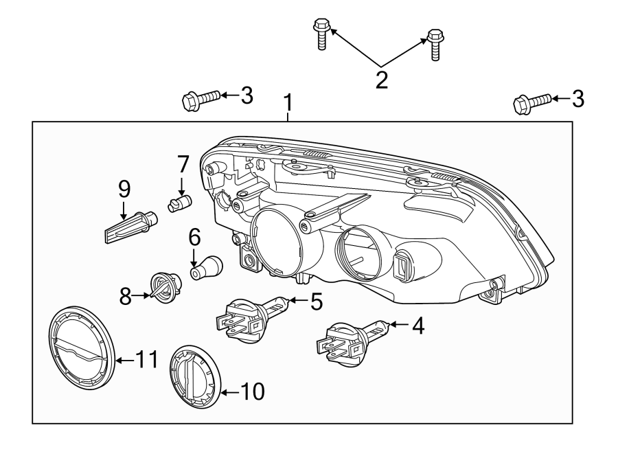 Chevrolet Caprice Composite headlight. Headlight assembly - 92245553 ...